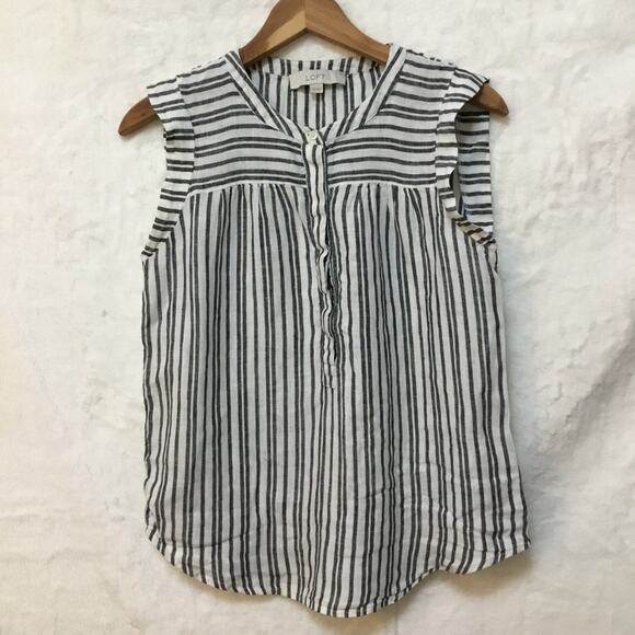 Loft Blue Striped Sleeveless Top - Picture 2 of 9